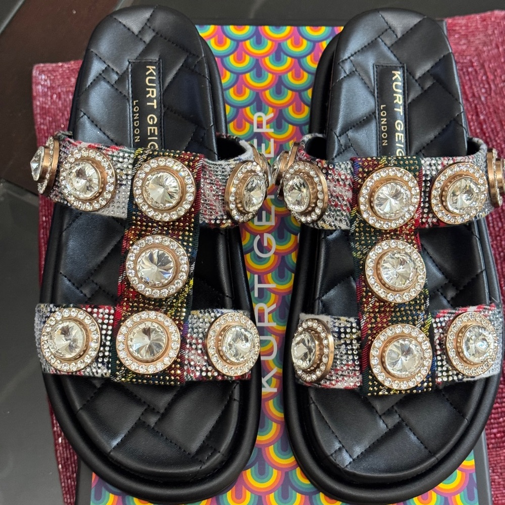 Kurt Geiger London Orson crystal slide sandal